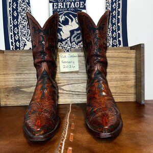 Lucchese Handmade Classic 'Kents' in Mahogany/Pecan Color and men's size 11.5D
